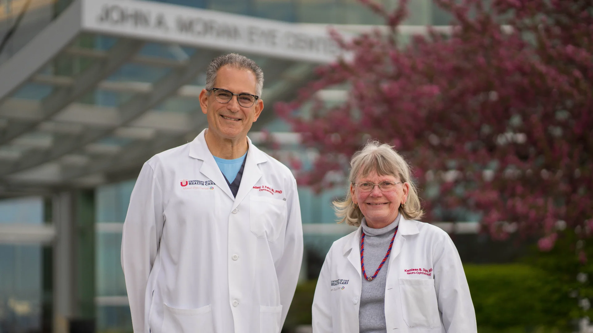 Dr. Bradley Katz and Dr. Kathleen Digre from the John A Moran Eye Center